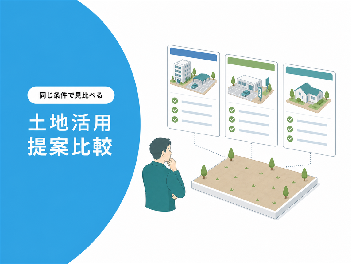 土地活用の提案を収支・契約・管理で比較するアイキャッチ